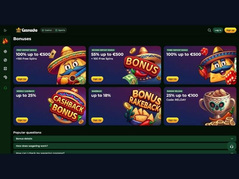 Casinacho Casino (Nacho Casino) bonuses for Canadian high-volatility players: welcome package strategy, cashback as safety net and Bonus Buy