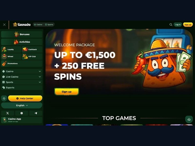 Bonus system and high volatility at Casinacho Casino Nacho Casino for Canada — cashback as safety net