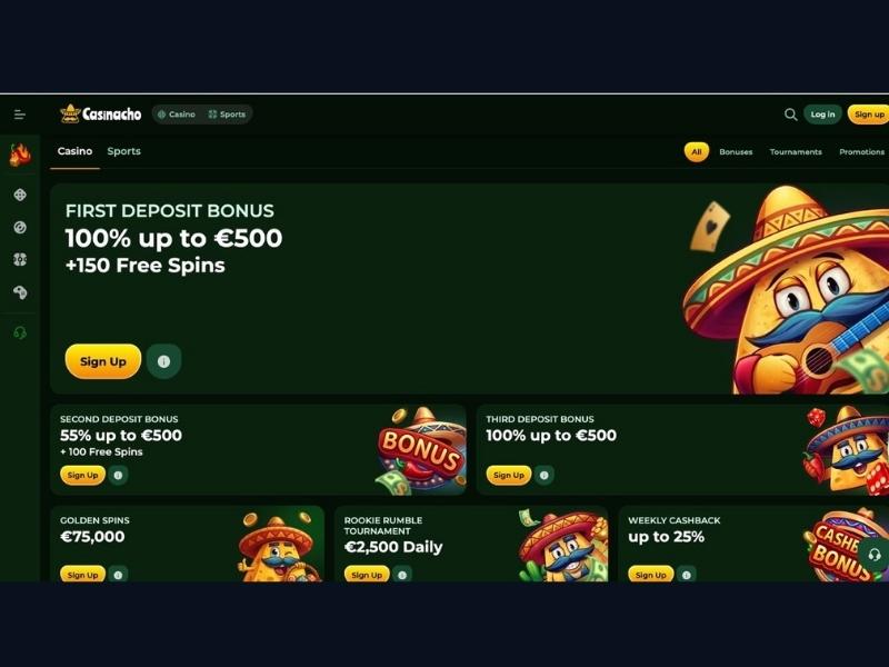 Registration and bonus strategy for jackpots at Casinacho Casino Nacho Casino Canada